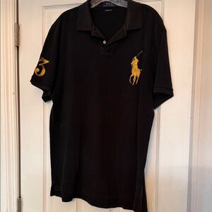 Polo by Ralph Lauren Black Polo with Gold Logo